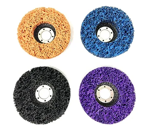 WELLERWERKZEUGE | Profi CSD Scheiben 4er SET 115 125mm passend für Winkelschleifer Grobreinigungsscheiben entrosten entlacken