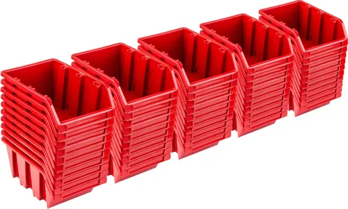 Set 50 x Stapelboxen NP4 rot