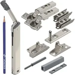 Blum Aventos HK-XS Kraftspeicher Set mit TipOn & Scharnier - Zubehör für Möbel: Ideal für grifflose Fronten, stufenlos einstellbar und ermöglicht müheloses Öffnen durch Antippen. Perfekt für kleine Hoch- und Oberschränke!