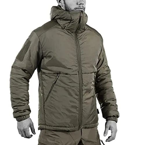 UF Pro Delta ComPac Jacke - Taktische Winterjacke, Winddicht, Wasserabweisend (Steingrau-Oliv, XXL) - Die Delta ComPac Jacke kombiniert leichtes Design mit hervorragendem Schutz vor Kälte. Dank des kompakten Packmaßes ist sie ideal für unterwegs und bietet optimalen Komfort durch das abnehmbare Hood/Harness System.