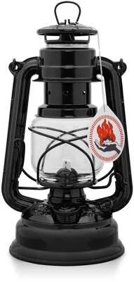 Sturmlaterne Feuerhand tiefschwarz – Robuste Campinglaterne von Feuerhand