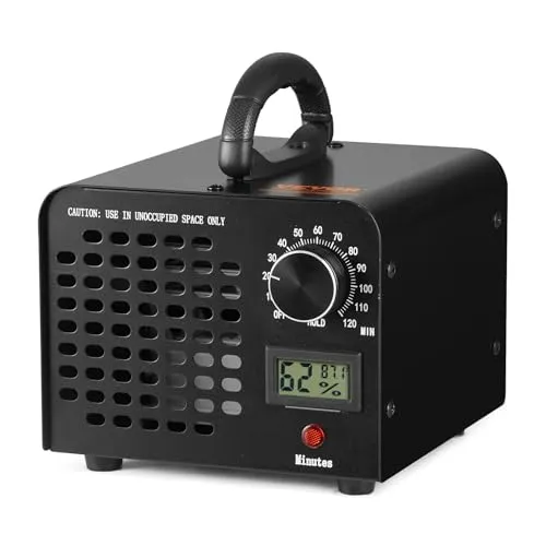 VEVOR Ozongenerator 24000mg/h Ozonisator 100W Luftreiniger 300㎡ Ozongerät Bausanierung 0-120-Minuten-Timer Desodorierer Ozone Generator Luftfeuchtigkeitsanzeige Intelligente Überwachung des Raumklimas