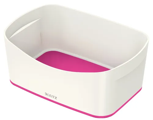 LEITZ MyBox Aufbewahrungsbox 3,0 l perlweiß pink - Platzsparendes Design 24,6 x 16,0 x 9,8 cm, robust und ideal für Büroorganisation