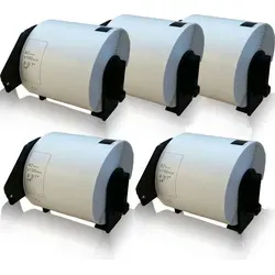Print-Klex 5x kompatible Etiketten-Rolle kompatibel mit Bother DK-11202 P-Touch QL560VP P-Touch QL560YX P-Touch QL570 P-Touch QL580 P-Touch QL580N ...