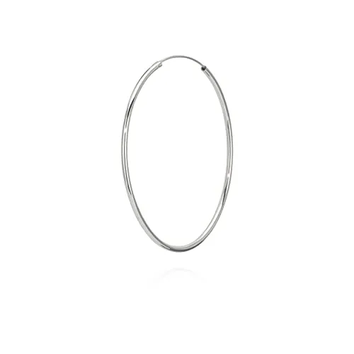 NKlaus Silber Einzel 925 Sterlingsilber Creole Ohrring Ohrschmuck Ohrhänger 70mm 7408