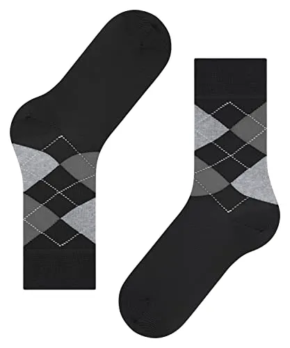 FALKE Damen Socken Sensitive Argyle W So Baumwolle mit Komfortbund 1 Paar, Schwarz Black 3000, 35-38