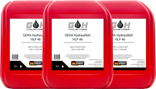 L Hydrauliköl HLP 46 ISO VG 46 nach DIN 51524 Teil 2 Kanister 3 x 20 Liter 60