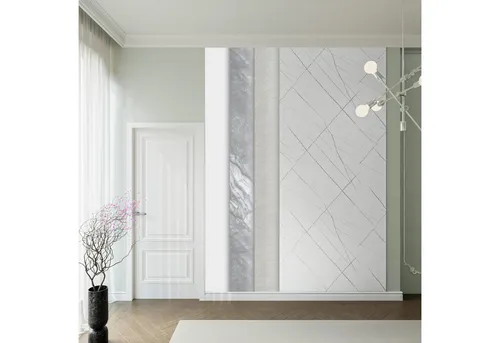 Hexim Wandpaneel, (Marmoroptik 9 Stück 280x122cm Matt & Glänzend Kunststoff Innen & Außenbereich Granit Steinoptik - Dekorative Wohnzimmerwand XXL Wandverkleidung (30,74 m² HMP02-M)