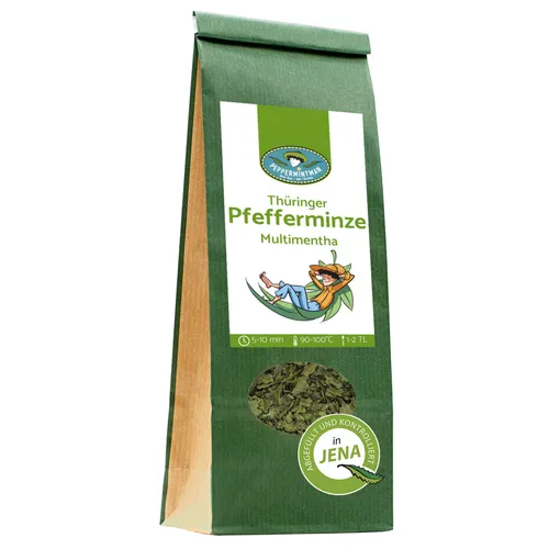 Thüringer Pfefferminztee 60g - aromatischer Haustee - Grobschnitt - Thüringer Pfefferminze - naturbelassen - PEPPERMINTMAN