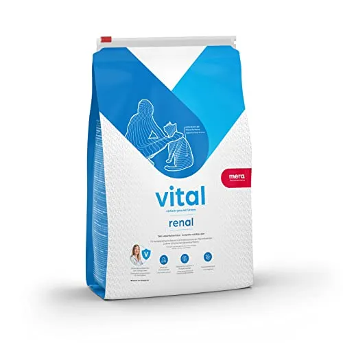 MERAVITAL Renal (3kg), Katzenfutter trocken, Diätfutter bei Niereninsuffizienz für Katzen, mit reduziertem Protein- und Phosphorgehalt