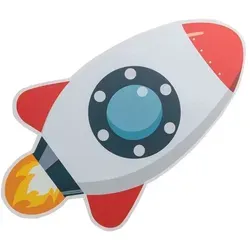 ELOBRA kids LED-Wandleuchte Rakete Acryl in rot von ELOBRA kids