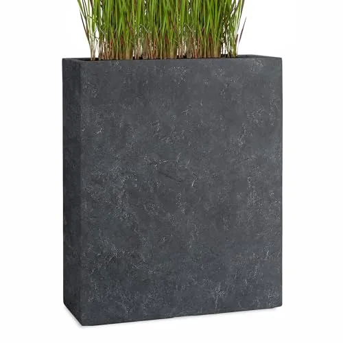 Pflanzwerk® Pflanzkübel Divider Lava Anthrazit 72x60x25cm - Hochwertiger Pflanzkübel von Pflanzwerk, ideal für Innen- und Außenbereich. Frostbeständig und mit UV-Schutz, sorgt für lange Freude an Ihren Pflanzen und ist perfekt für kreative Gartenideen.
