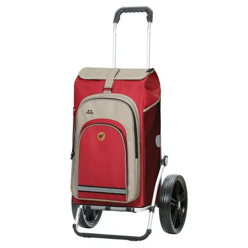ANDERSEN Einkaufstrolley Royal Shopper Hydro 2.1 rot - Einkaufstrolley mit 62 L Volumen, klappbar und multifunktional, ideal für Einkäufe und Freizeit, inkl. Rucksack-Funktion und Thermofach.