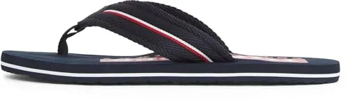 Tommy Hilfiger Herren Flip Flops Corporate Beach Sandal Zehentrenner, Blau (Desert Sky), 45