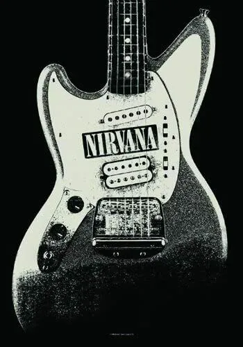 Nirvana Jag Ständer Groß Stoff Poster/Flagge 1100mm x 750mm (Hr )