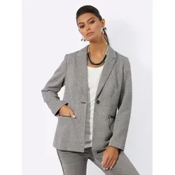 creation L Blusenblazer Langarm Blazer in Beige/Schwarz Größe 36