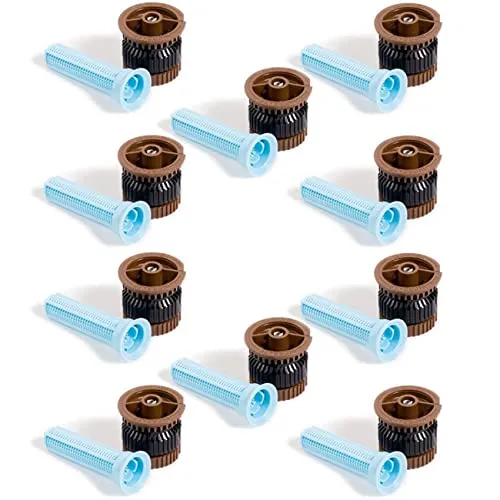 Suinga 10 x HE-Van-12 Düsen für Rain Bird Bewässerungssprinkler, hohe Effizienz und Wassereinsparung, Reichweite 2,7 m bis 3,7 m, braun