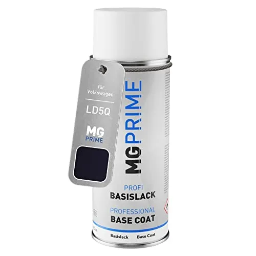 MG PRIME Autolack Spraydose für Volkswagen VW LD5Q / D5Q / P6 Shadow Blue Perleffekt/Shadow Blue Metallic Basislack Sprühdose 400ml