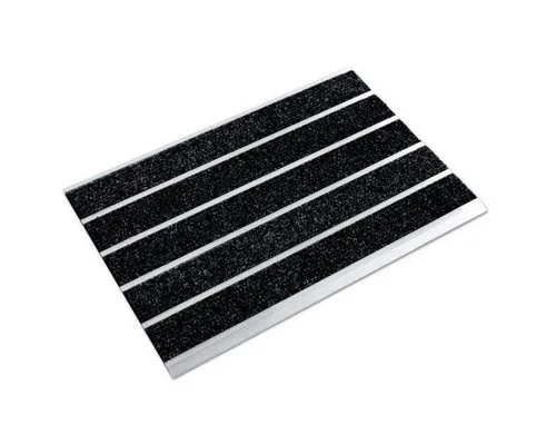 casa pura Grobfaser-Alu-Türmatte Select Mat Ribbed - Hochwertige Fußmatte aus Edelstahl mit breiten Rips-Grobfaser-Elementen, die Schmutz effektiv abweist und für eine lange Lebensdauer sorgt.