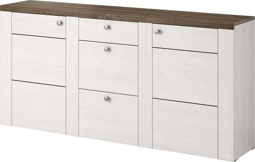 Design-Buffet 175cm in Weiß mit Holzeffekt aus der Kollektion SANTIAGO