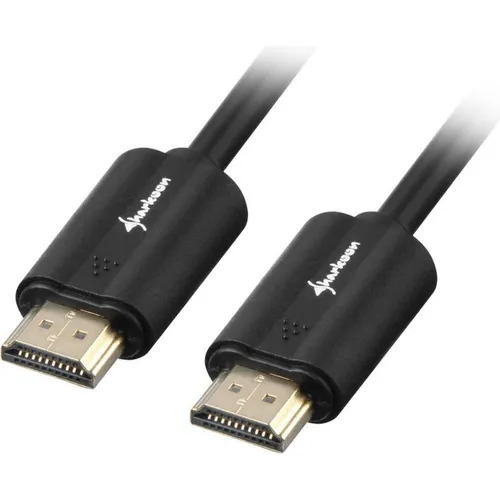 Sharkoon HDMI mit Ethernetkabel 7.5m - HDMI-Kabel & Videokabel, 4K Unterstützung mit 7,5 m Länge, ideal für hochauflösende Videoübertragungen und optimiertes Streaming.
