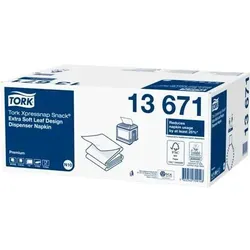 Tork Xpressnap Snack Extraweiche Weiße Spenderserviette - 2-lagige Papierserviette für Serviettenspender N10, ideal für Snacks und Getränke, senkt den Verbrauch um 25% und ist FSC-zertifiziert.