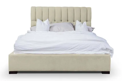 Beige Doppelbett aus Holz – Modernes Luxus Bett für Schlafzimmer - Elegantes Doppelbett aus hochwertigem Holz, ideal für stilvolle Schlafzimmer. Mit einer Liegefläche von 180 x 200 cm bietet es Komfort und eine ansprechende Optik.