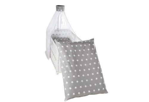 roba® Kinderbettwäsche 100 x 135 cm, Little Stars grau