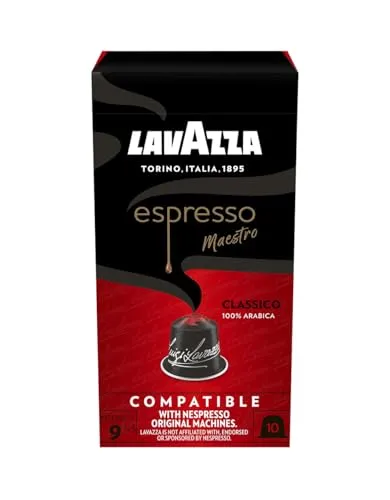 Lavazza Espresso Classico, ausgewogener Espresso, 10 Kapseln, Nespresso kompatibel