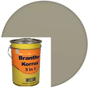 Brantho Korrux 3in1 Rostschutzfarbe 5l - RAL 7032 Kieselgrau - Hochwertiger Metallschutzlack in seidenglänzendem Kieselgrau, ideal für den Außenbereich. Bietet zuverlässigen Rostschutz und ist perfekt für langlebige Anwendungen.