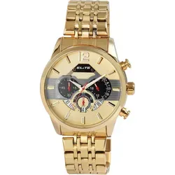 ELITE Herrenchronograph mit Edelstahlarmband – Zeitmessung in Stil - Eleganter Herrenchronograph mit präzisem Quarzuhrwerk und anpassbarem Edelstahlarmband. Ideal für jeden Anlass und sorgt für einen stilvollen Auftritt.