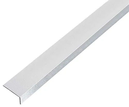 Alberts 489250 Winkelprofil | selbstklebend | Aluminium, kugelgestrahlt silber | 1000 x 20 x 20 mm