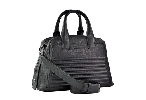 Mandarina Duck Damen I-CON P10JDT03 Handtasche - Stilvolle Tote in Nero - Damen-Henkeltaschen aus strukturiertem Leder mit praktischem Innenfutter und verstellbarem Ledergurt für perfekten Tragekomfort.