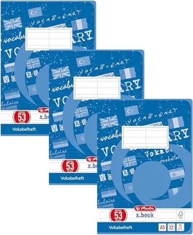 Herlitz Vokabelheft A5 32 BI Lin 53 FSC Mix