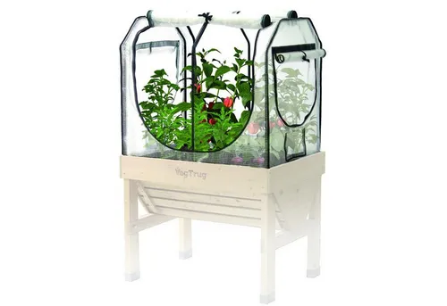 VegTrug® Klassik Gewächshausaufsatz für Hochbeet 1m - Hochbeetaufsatz für optimale Pflanzenzucht, ideal für Kräuter und Blumen, schützt vor Witterungseinflüssen und fördert das Wachstum.