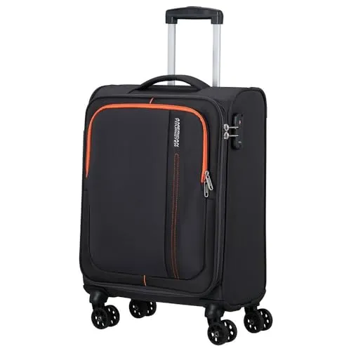 American Tourister Sea Seeker - Spinner S Handgepäck 55 cm, 36 L, grau mit TSA-Schloss und doppelten Rollen für müheloses Reisen