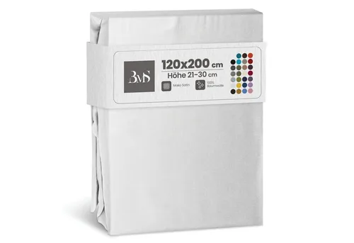 BETTWAESCHE-MIT-STIL Spannbettlaken Mako Satin Spannbettlaken, Matratzenhöhe 21-30 cm, Mako-Satin, Gummizug: rundum, (1 Stück)