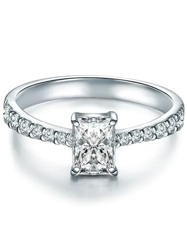 Trilani Silberring mit Zirkonia im Brillant-Look - Eleganter Solitärring aus Sterling Silber, Größe 54, mit strahlendem Zirkonia im Brillant-Look für einen funkelnden Auftritt.