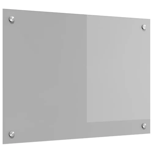 vidaXL Küchenrückwand Hellgrau 70x50x0,6 cm aus Hartglas in grau von vidaXL