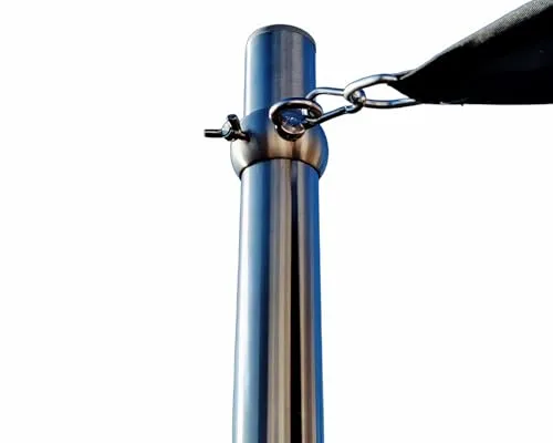 Sonnensegelmast aus Edelstahl ⌀42mm 3m höhenverstellbar von EwigStahl