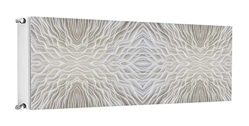 TMK ArtDeko Magnetische Heizkörperverkleidung Modernes Design Einfache Montage 160x60 Magnet Heizkörperabdeckung, Muster Weiß