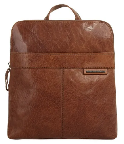 Cityrucksack SPIKES & SPARROW aus echtem Rindsleder - Eleganter Rucksack in cognac, ideal für Alltag und Reisen. Mit mehreren Fächern für optimale Organisation und verstellbaren Schultergurten für maximalen Komfort.