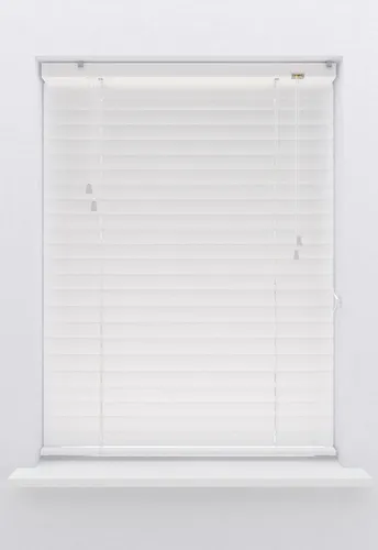 SOLUNA Alu-Jalousie weiß matt 50 mm 130x180 cm - Jalousien & Rollos: Hochwertige Aluminium-Jalousie in elegantem Weiß, ideal für verschiedene Räume und sorgt für optimale Lichtregulierung.