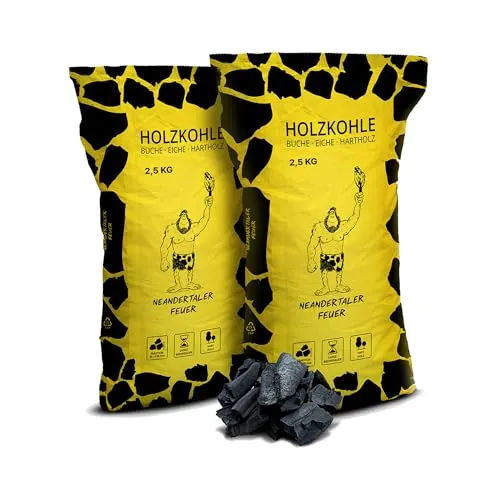 Neandertaler Feuer Holzkohle Grillkohle Buche von Neandertaler Feuer