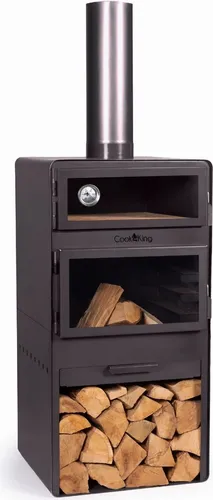 CookKing Gartenofen VENTO mit Backofen und gehärtetem Glas