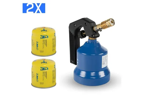 ZMC Flambierbrenner Gasbrenner 2,2 kW mit Gaskartuschen - Flambierbrenner für vielseitige Anwendungen: Ideal zum Löten, Grillanzünden oder Kochen. Robuste Verarbeitung und einstellbare Flamme für präzise Nutzung unterwegs.