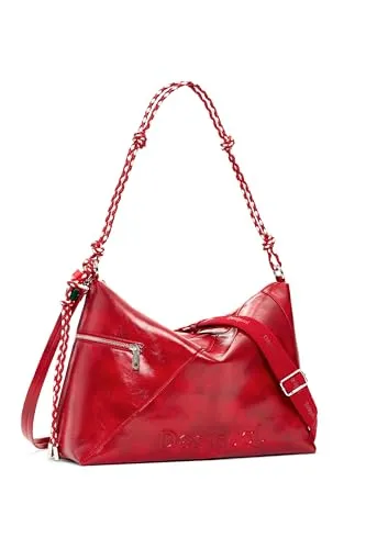 Desigual Half Logo Leiria Schultertasche Carmine rot