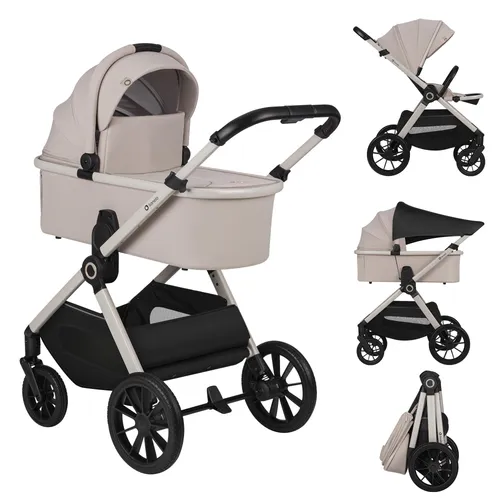LIONELO LAYLA 2 in 1 Kombikinderwagen mit Babywanne in beige von Lionelo