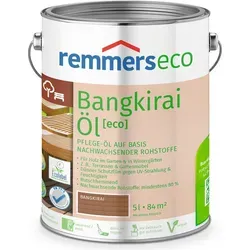 Remmers Gartenholz-Öl [eco], bangkirai intensiv, 5 Liter - Holzöle – Wasserbasiertes Pflegeöl mit EU Ecolabel, ideal für Terrassen und Gartenmöbel, bietet optimalen Wetterschutz und UV-Schutz.