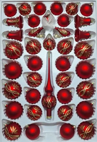 Lauschaer Glas Christbaumschmuck Sortiment mit klingenden Glocken